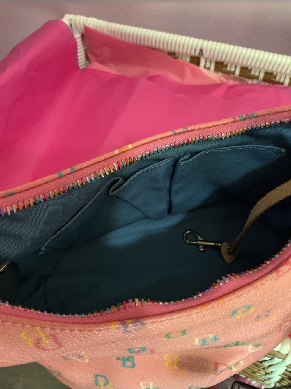 Dooney & Bourke Pink Multicolor Monogram Hobo - Picture 4 of 4